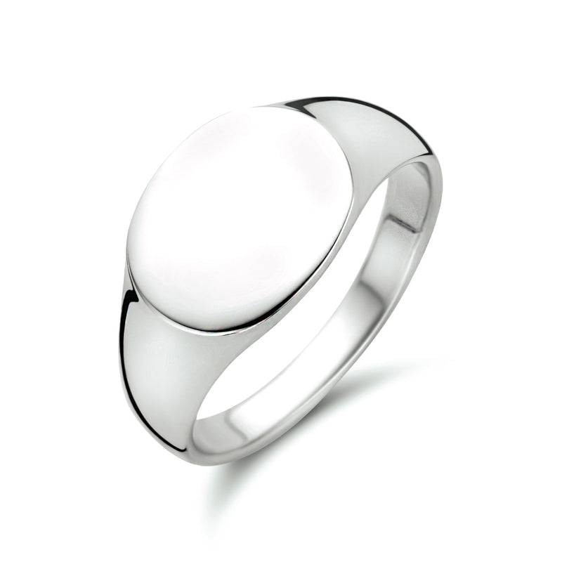 vDam Graveerring Ovaal Zilver Gerhodineerd 1334260