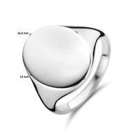 vDam Graveerring Ovaal Zilver Gerhodineerd 1335032 Maat 17¾