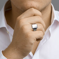 vDam Graveerring Poli/mat Zilver Gerhodineerd 1332584 Maat 18