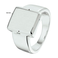 vDam Graveerring Poli/mat Zilver Gerhodineerd 1332588 Maat 20