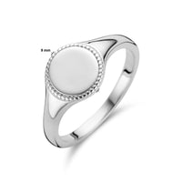 vDam Graveerring Rondje Zilver Gerhodineerd 1336171 Maat 17¼