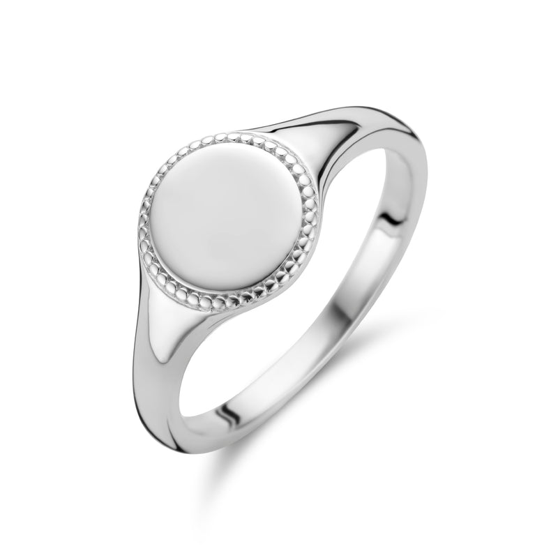 vDam Graveerring Rondje Zilver Gerhodineerd 1336172