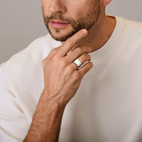 vDam Graveerring Zilver Gerhodineerd 1341797 Maat 18½