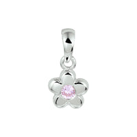 vDam Hanger Bloem Roze Zirkonia Zilver Gerhodineerd 1328568