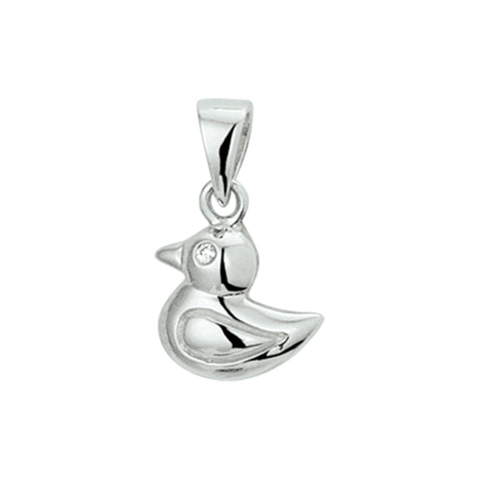 vDam Hanger Eend Zirkonia Zilver Gerhodineerd 1325976