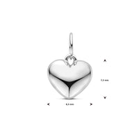 vDam Hanger Hart 12,5 Mm Zilver Gerhodineerd 1339905