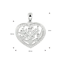 vDam Hanger Hart Levensboom Zilver Gerhodineerd 1333432