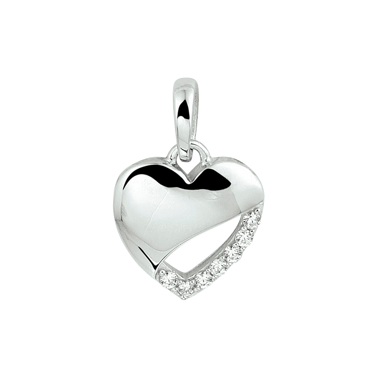 vDam Hanger Hart Zirkonia Zilver Gerhodineerd 1328659
