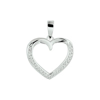 vDam Hanger Hart Zirkonia Zilver Gerhodineerd 1332746