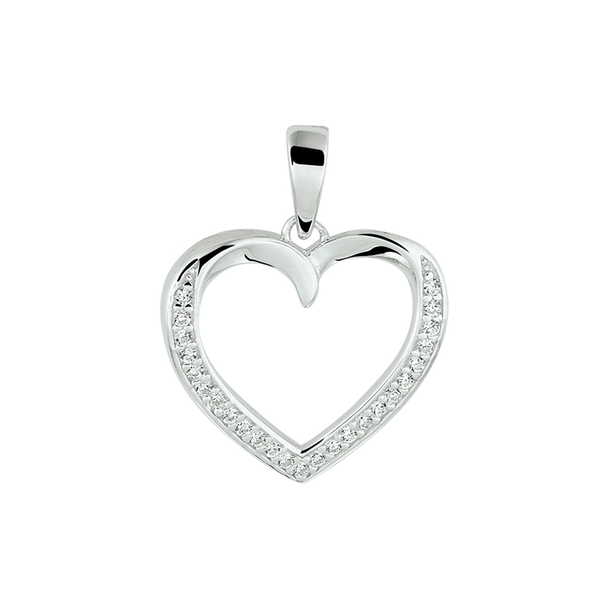vDam Hanger Hart Zirkonia Zilver Gerhodineerd 1332746
