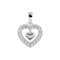 vDam Hanger Hart Zirkonia Zilver Gerhodineerd 1332748