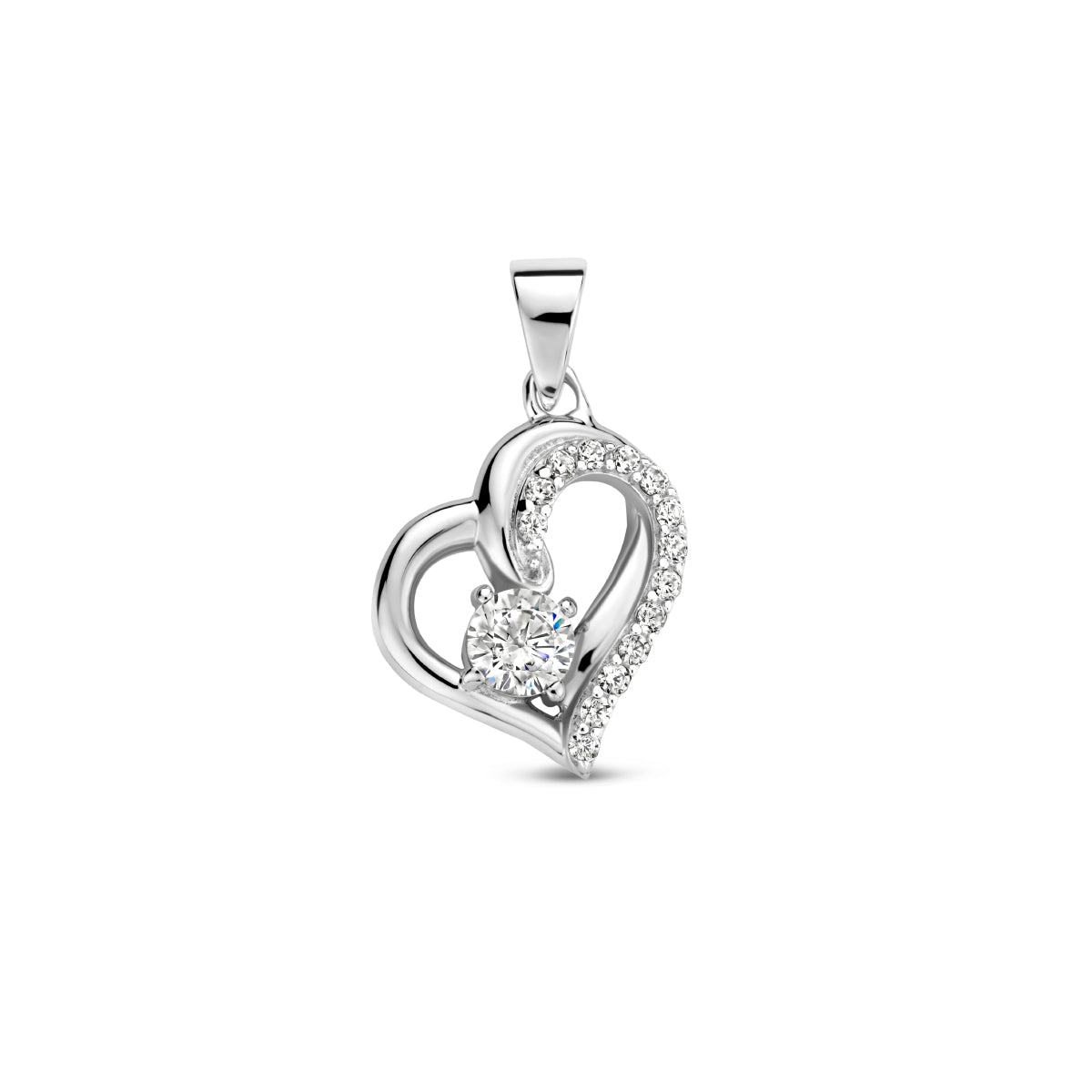 vDam Hanger Hart Zirkonia Zilver Gerhodineerd 1335415