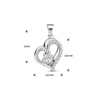 vDam Hanger Hart Zirkonia Zilver Gerhodineerd 1335415