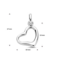 vDam Hanger Hartje 17 Mm Zilver Gerhodineerd 1341924