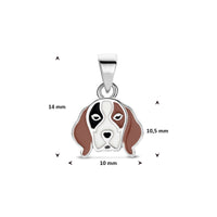 vDam Hanger Hond 14 Mm Zilver Gerhodineerd 1341901