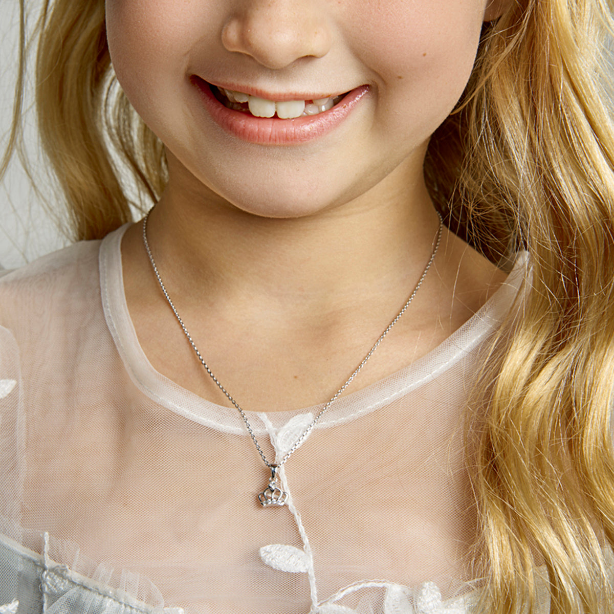 vDam Hanger Kroon Zirkonia Zilver Gerhodineerd 1328197