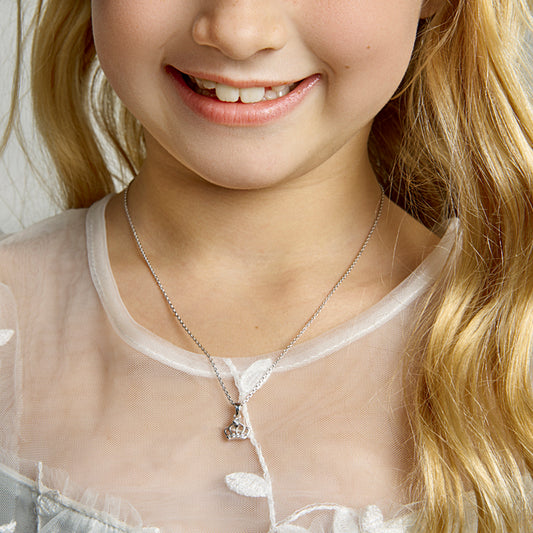 vDam Hanger Kroon Zirkonia Zilver Gerhodineerd 1328197