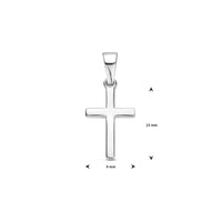 vDam Hanger Kruis 13 Mm Zilver Gerhodineerd 1340462