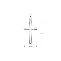 vDam Hanger Kruis 26 Mm Zilver Gerhodineerd 1340445