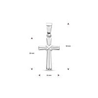 vDam Hanger Kruis 26 Mm Zilver Gerhodineerd 1340531
