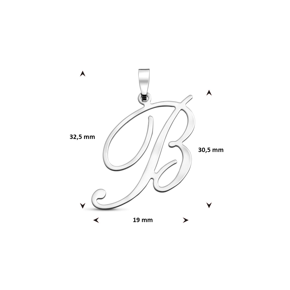 vDam Hanger Letter Zilver Gerhodineerd 1338962