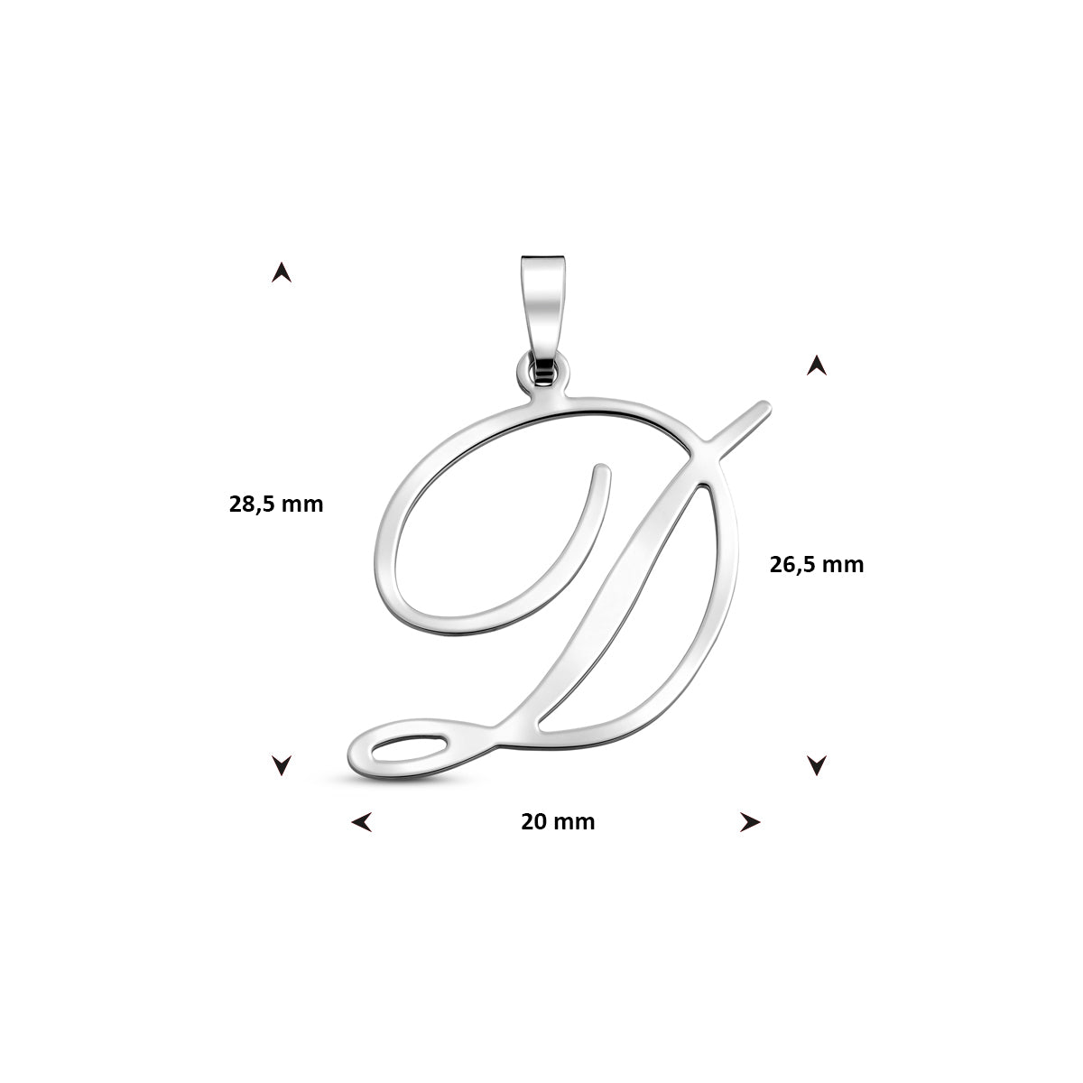 vDam Hanger Letter Zilver Gerhodineerd 1338964