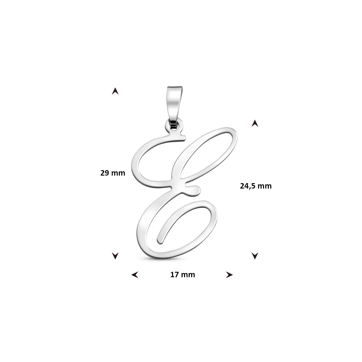 vDam Hanger Letter Zilver Gerhodineerd 1338965