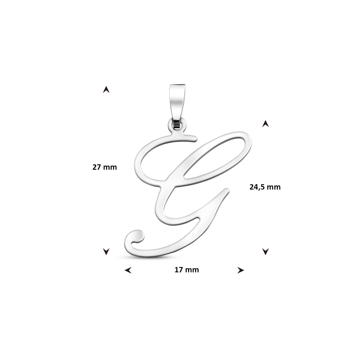 vDam Hanger Letter Zilver Gerhodineerd 1338967