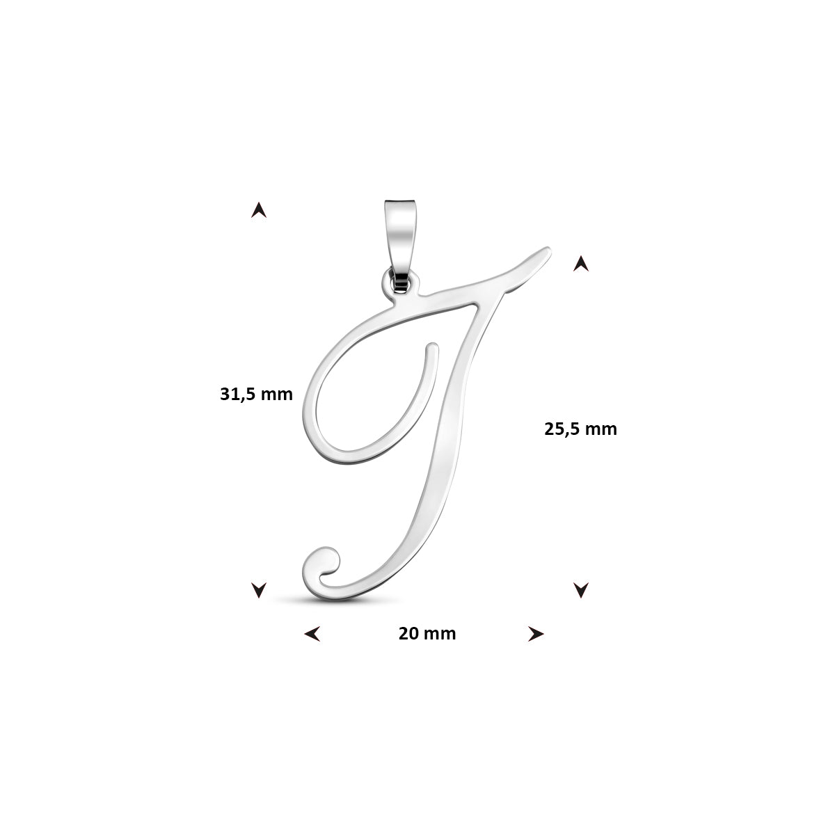 vDam Hanger Letter Zilver Gerhodineerd 1338969