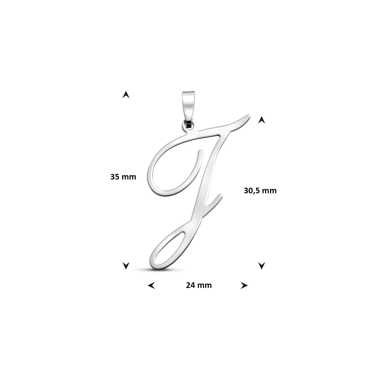 vDam Hanger Letter Zilver Gerhodineerd 1338970