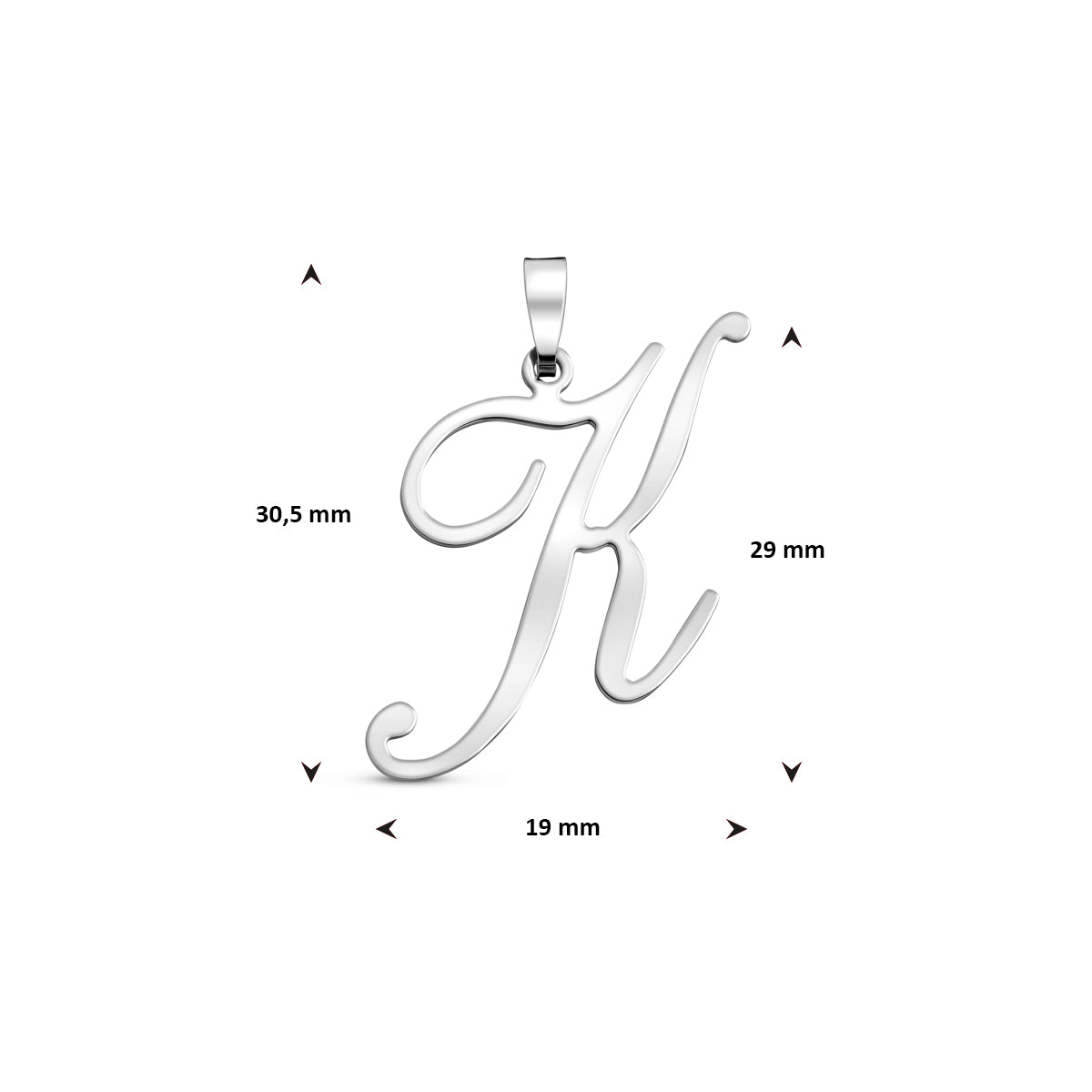 vDam Hanger Letter Zilver Gerhodineerd 1338971