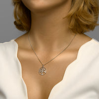 vDam Hanger Levensboom Zirkonia Zilver Gerhodineerd 1333433