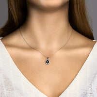 vDam Hanger Onyx En Zirkonia Zilver Gerhodineerd 1325525