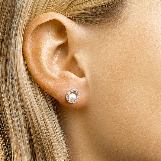 vDam Hanger Parel En Zirkonia Zilver Gerhodineerd 1327889