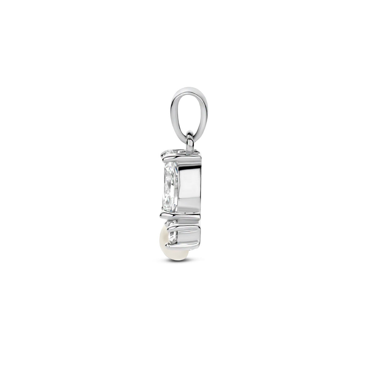 vDam Hanger Parel En Zirkonia Zilver Gerhodineerd 1335386