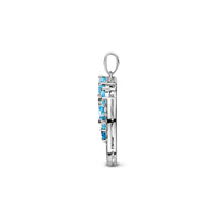 vDam Hanger Rondje Blauw Topaas En Zirkonia Zilver Gerhodineerd 1335483
