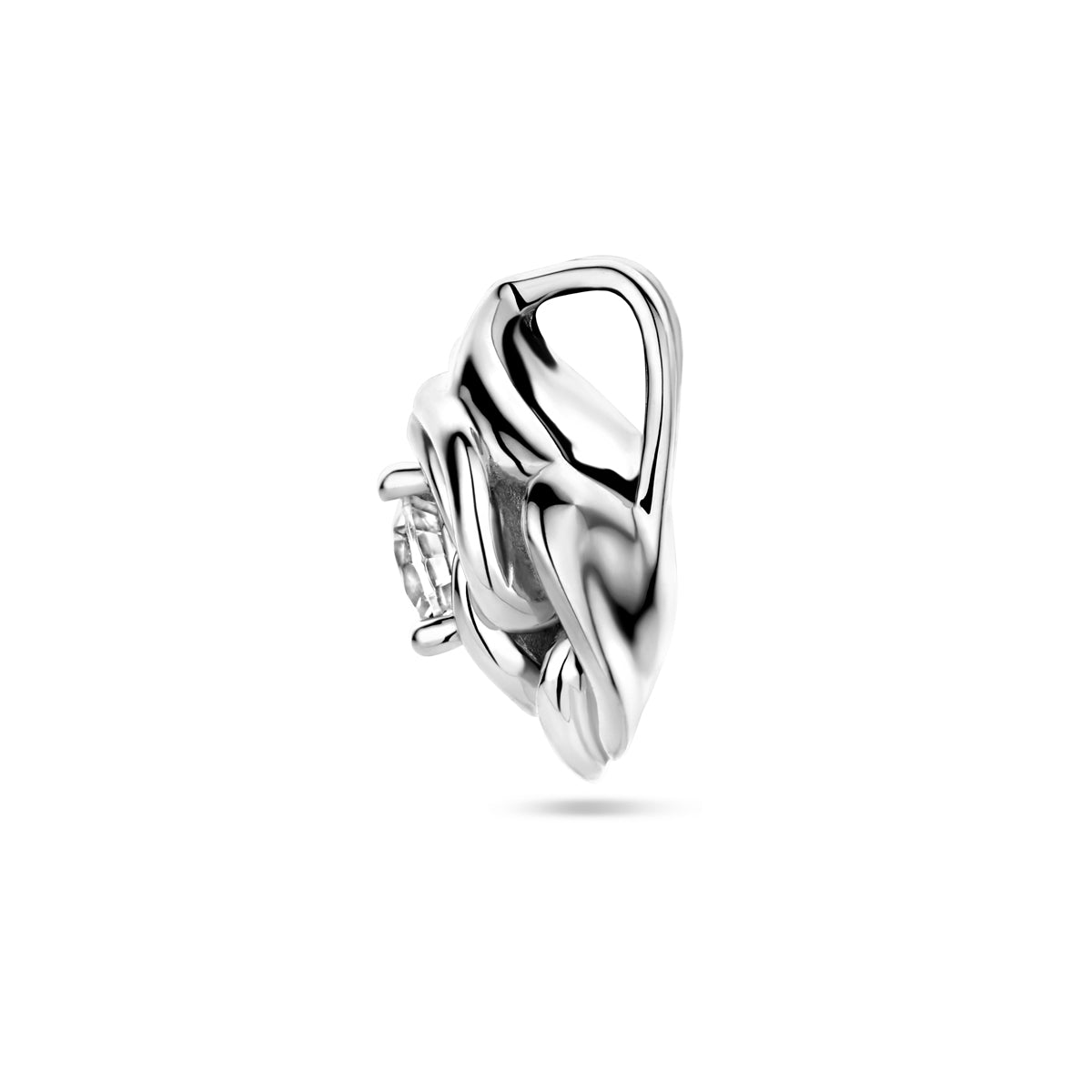 vDam Hanger Roos Zirkonia Zilver Gerhodineerd 1338923