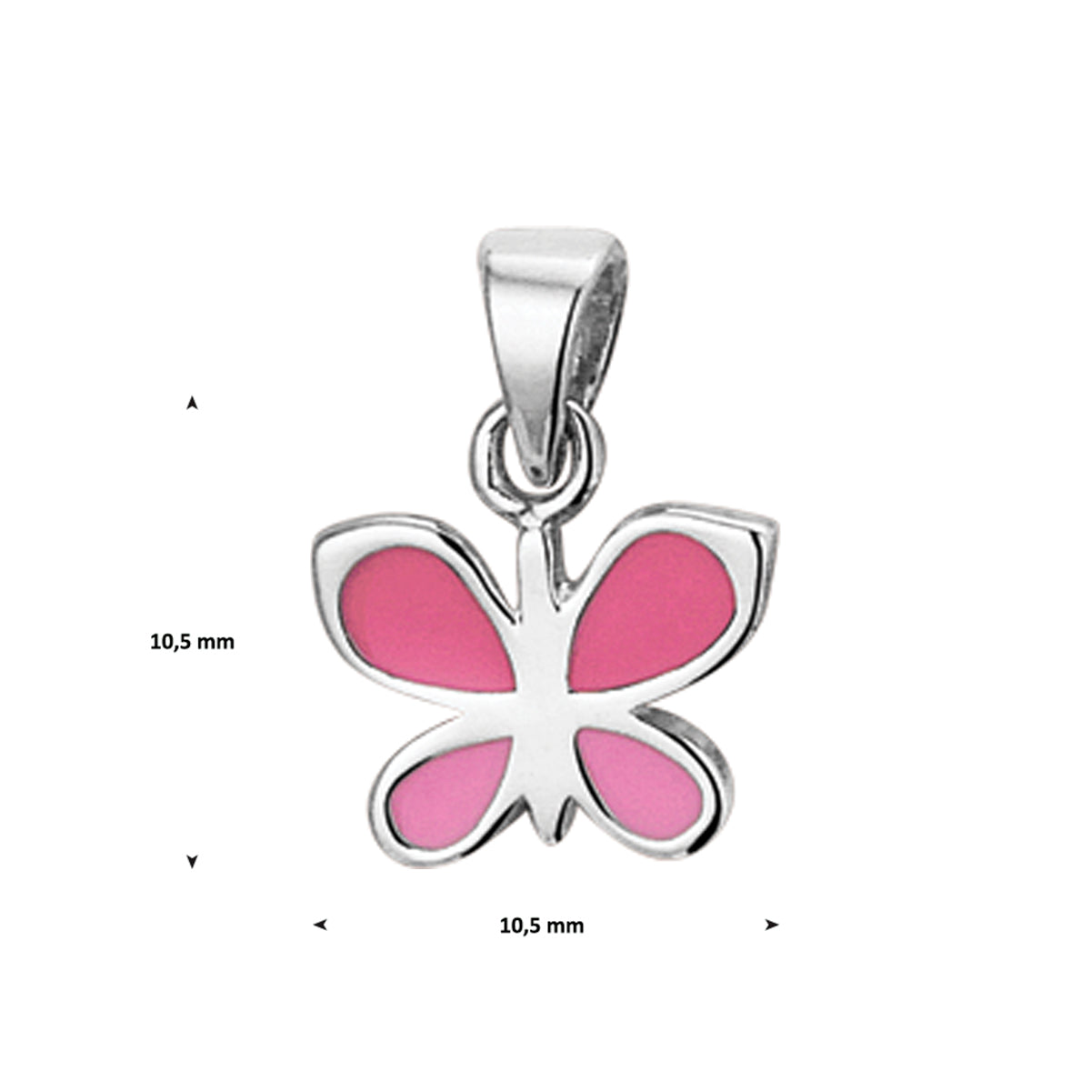 vDam Hanger Vlinder Zilver Gerhodineerd 1325886