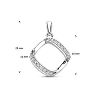 vDam Hanger Zirkonia 23 Mm Zilver Gerhodineerd 1341906