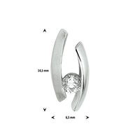 vDam Hanger Zirkonia Zilver Gerhodineerd 1329929