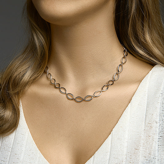 vDam Ketting 10 Mm 45cm Cm Zilver Gerhodineerd 1332641  45cm