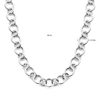 vDam Ketting 17 Mm 46cm Cm Zilver Gerhodineerd 1340013  46cm