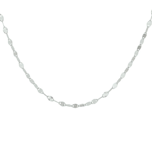 vDam Ketting 2,5 Mm 40 + 4 Cm Zilver Gerhodineerd 1330910