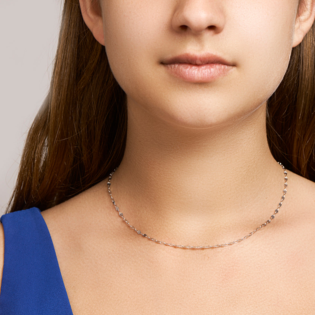 vDam Ketting 2,5 Mm 40cm + 4 Cm Zilver Gerhodineerd 1330914  40cm