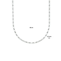 vDam Ketting 2,5 Mm Zilver Gerhodineerd 1333836  60cm