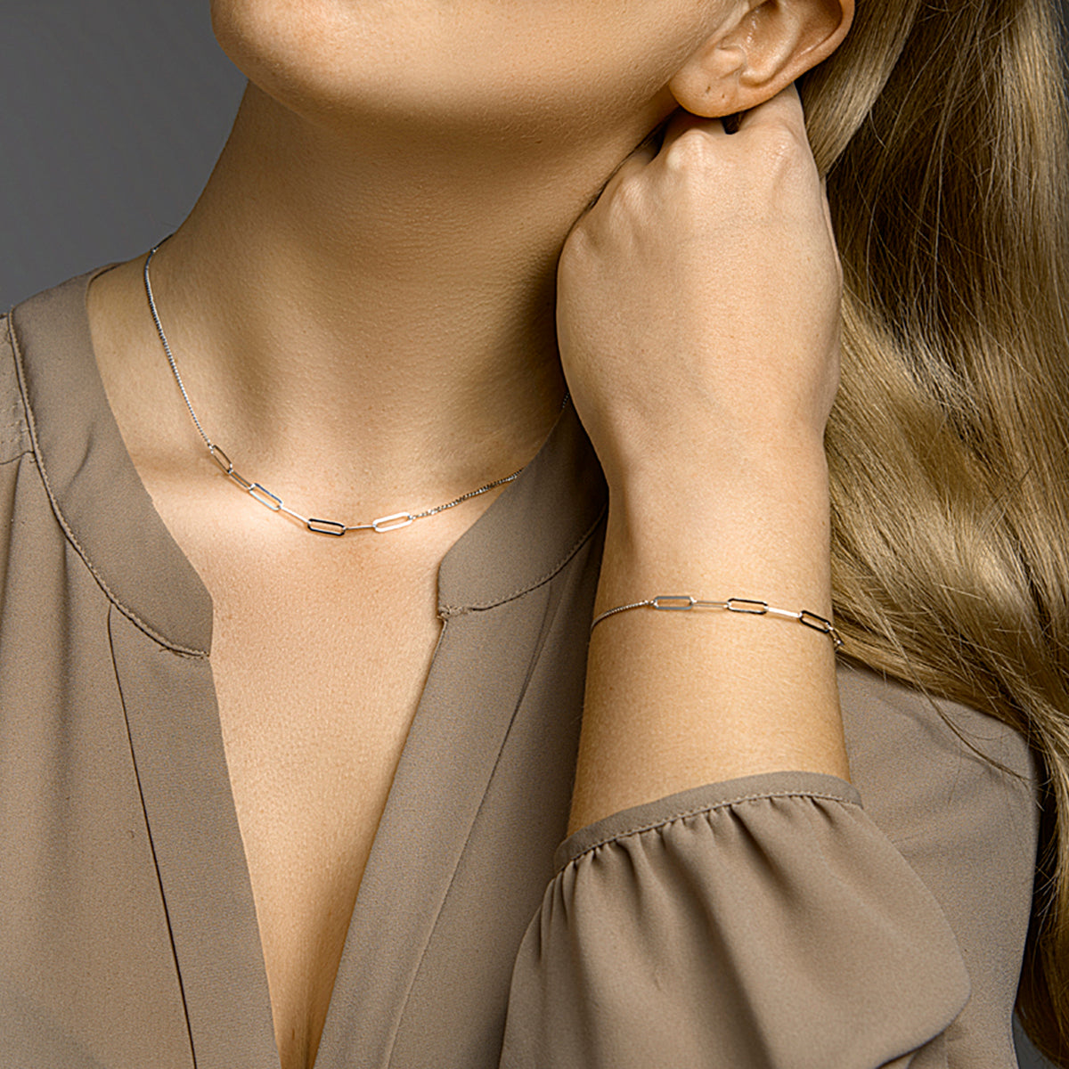 vDam Ketting 3,7 Mm 42cm + 3 Cm Zilver Gerhodineerd 1332298  42cm