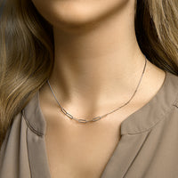 vDam Ketting 3,7 Mm 42cm + 3 Cm Zilver Gerhodineerd 1332298  42cm