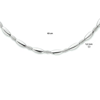 vDam Ketting 5,2 Mm 43cm Cm Poli/mat Zilver Gerhodineerd 1333840  43cm