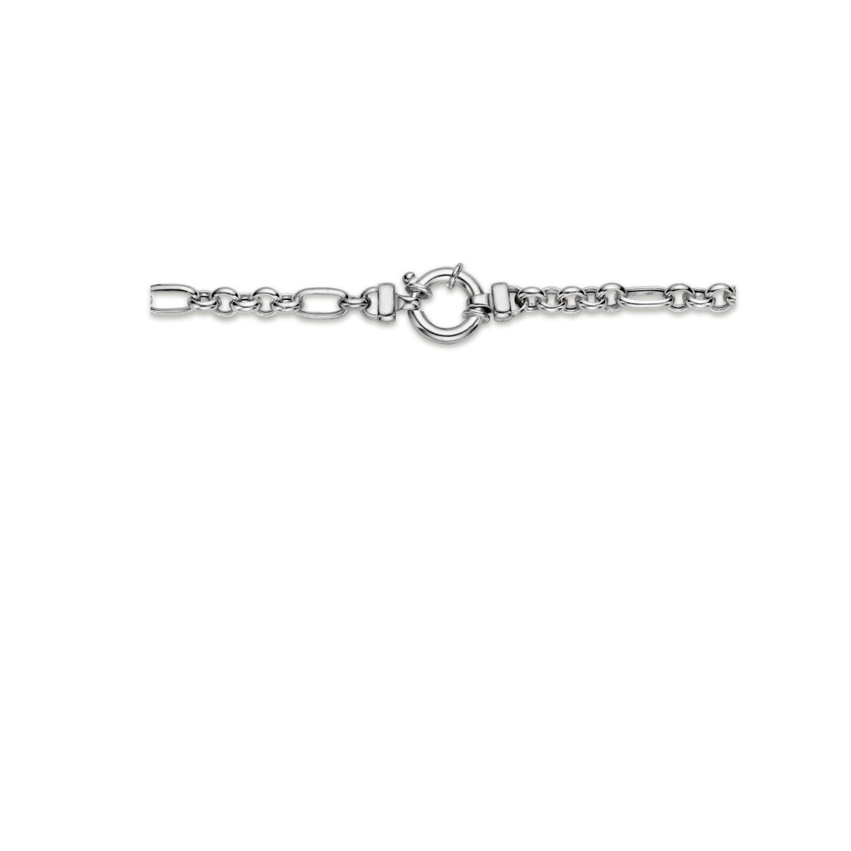 vDam Ketting 7,0 Mm 45cm Cm Met Groot Springslot Zilver Gerhodineerd 1336241  45cm