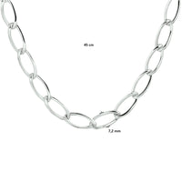 vDam Ketting 7,2 Mm 45cm Cm Zilver Gerhodineerd 1332616  45cm